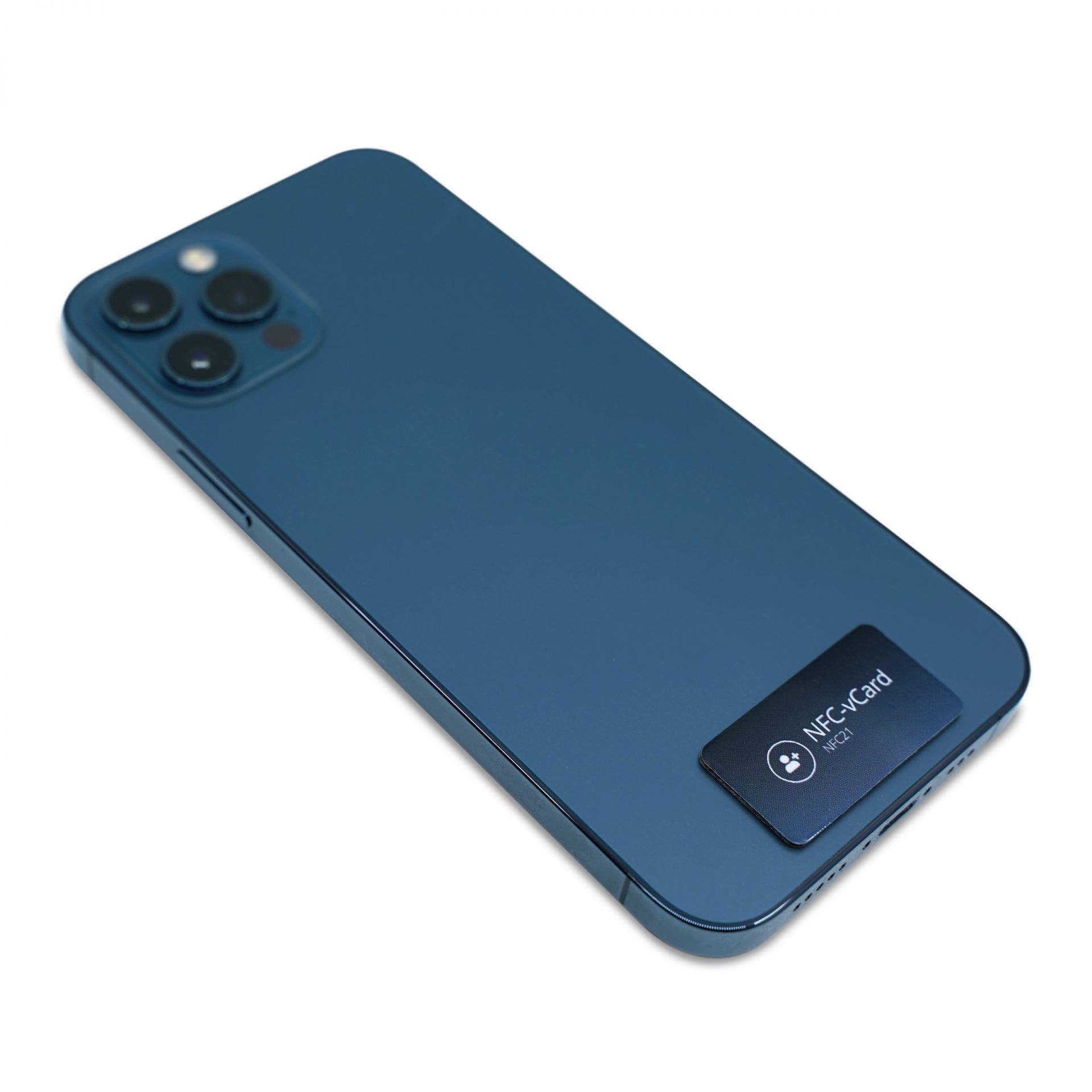 NFC-vCard-5erSet-Blau-Smartphone