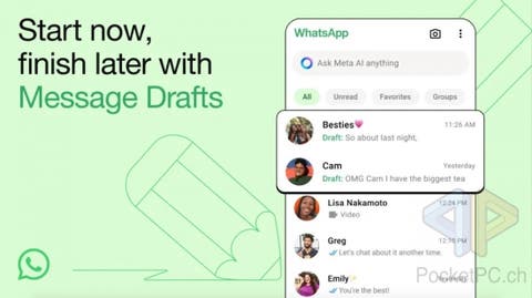 WhatsApp Entwürfe Drafts