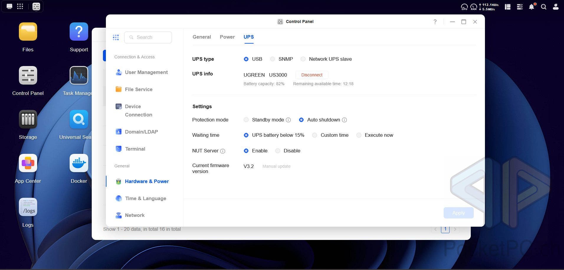 Screenshot UGREEN USV