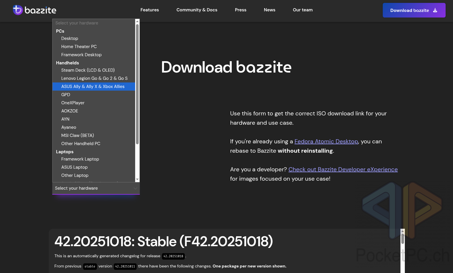 Asus ROG Xbox Ally X Linux Bazzite installieren