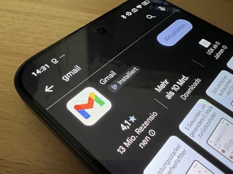 Gmail Fehler nach Update